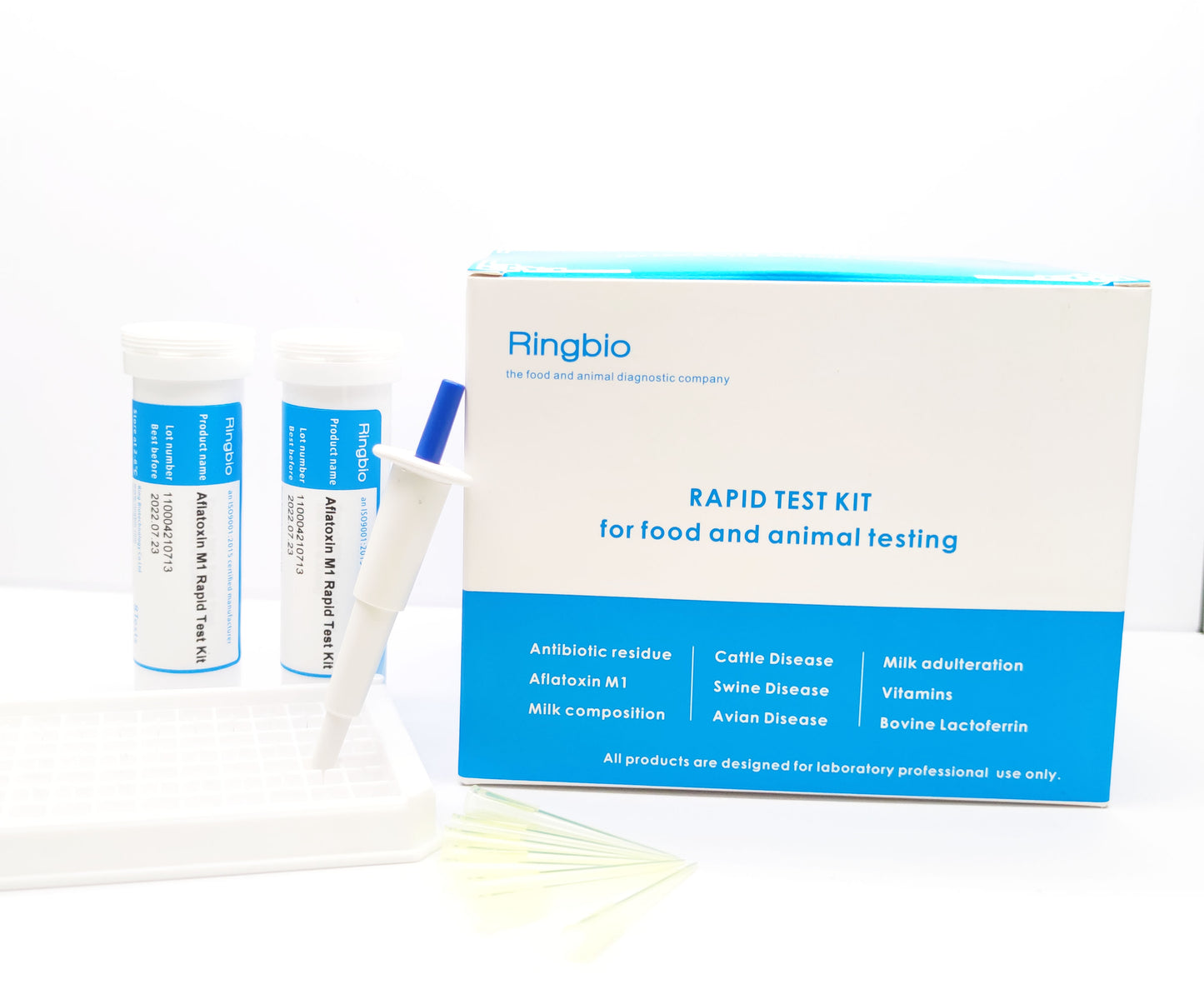 TCBMA 5 in 1 Rapid Test Kit  (Tetracyclines / Cephalexin / Beta-lactams / Melamine / Aflatoxin M1)